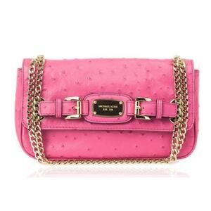 Michael Kors Hamilton Ostrich Embossed Leather Shoulder Bag $795